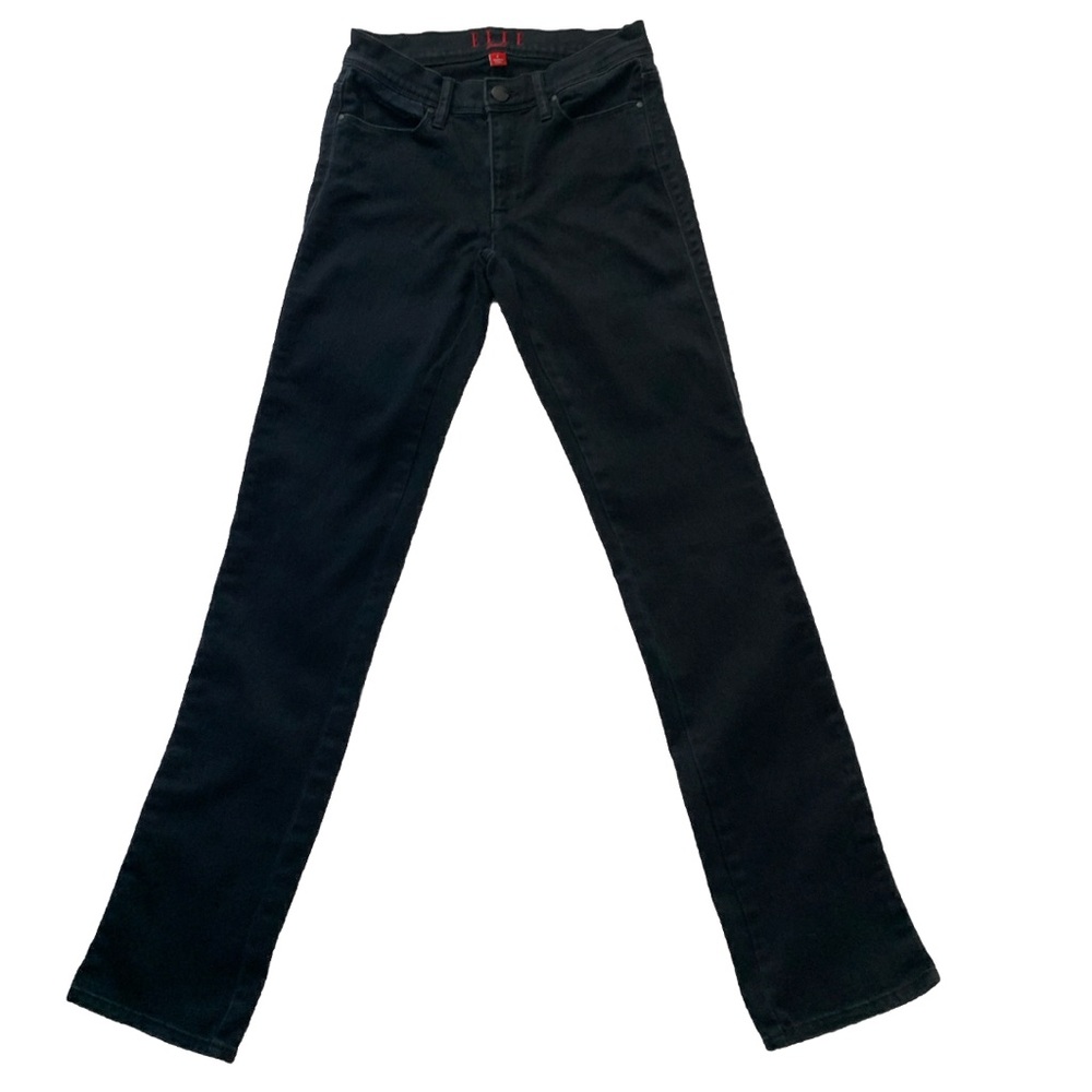 Elle Paris Slim Straight Black Jeans SZ (2)